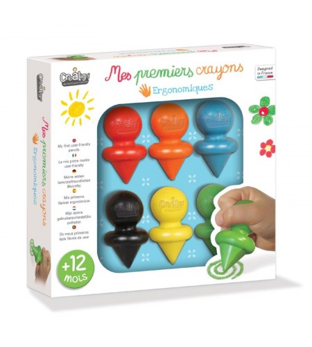 Os Meus Primeiros Lápis de Cera Créa Lign - 6 Unidades